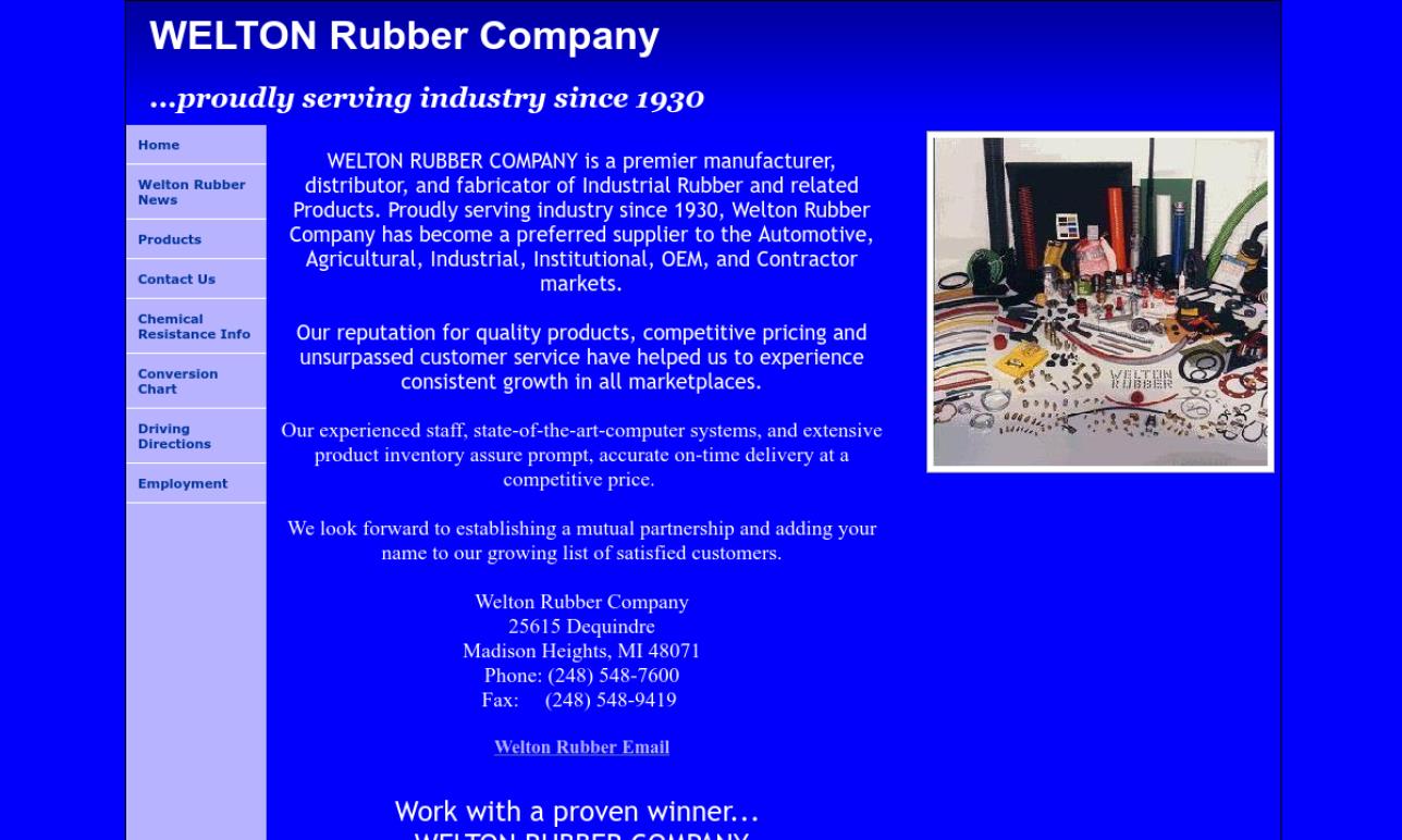 Welton Rubber Company Extruded Rubber